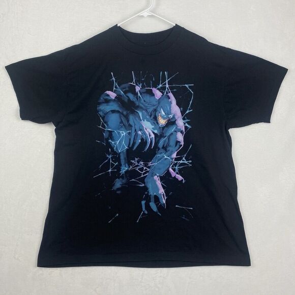 Marvel Venom Graphic Shirt Mens Size 2XB Black Short Sleeve Crewneck - Picture 1 of 5